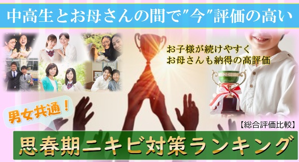 ニキナビ調べ 思春期ニキビケアランキング ニキビ撃退ナビ